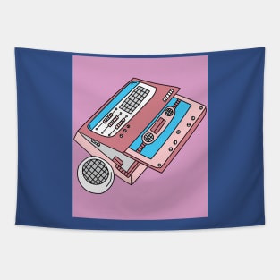 Old Colorful Stylish Retro Music Radios Tapestry