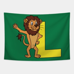 Letter L with Lion Tapestry