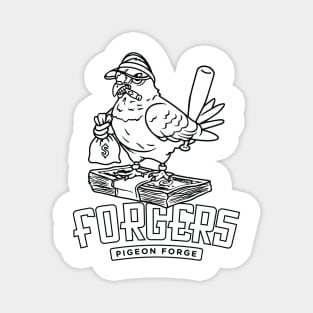 Pigeon Forge Forgers B&W Magnet