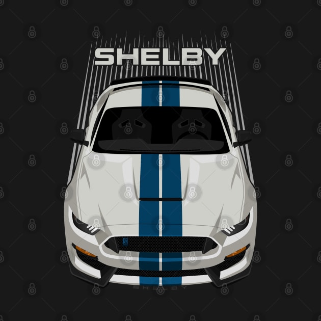 Ford Mustang Shelby GT350 2015 - 2020 - Heritage Edition - Wimbledon White - Guardsman Blue Stripe by V8social