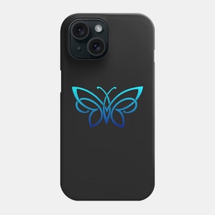 Blue Turquoise Tribal Butterfly Phone Case