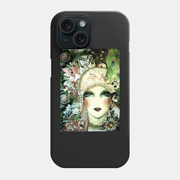 ART DECO FLORAL FLAPPER COLLAGE ART PRINT POSTER Phone Case by jacquline8689