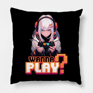 Gamer Girl wants to Play – Anime Shirt Pillow