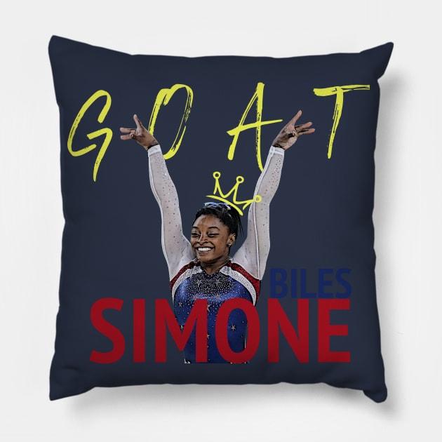 Simone Biles Goat Pillow by GymFan