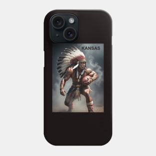 Chief playing football in Kansas Phone Case