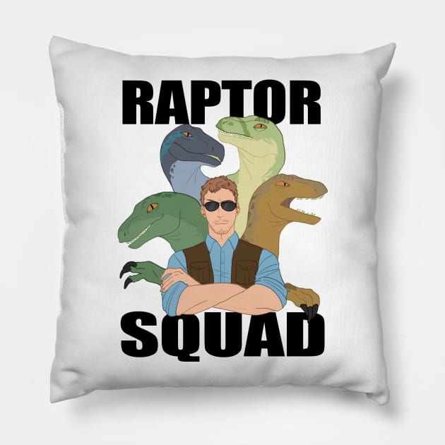 Raptor Squad Pillow by MissOstrich