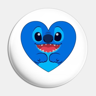 Stitch heart Pin