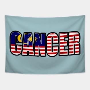 Cancer Malaysian Horoscope Heritage DNA Flag Tapestry