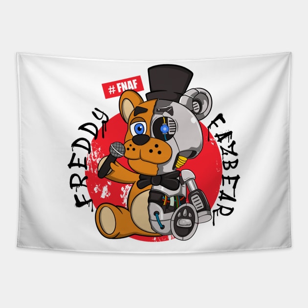 Freddy Fazbear FNAF robot  cute Tapestry by Nine Tailed Cat