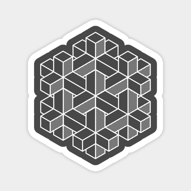 Impossible Hexagon Magnet by jeffmerrick