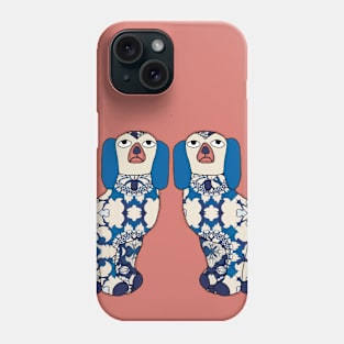 Dog Duo - Staffordshire pottery inpiration Phone Case