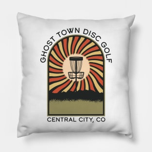 Ghost Town Disc Golf Central City Colorado | Disc Golf Vintage Retro Arch Mountains Pillow