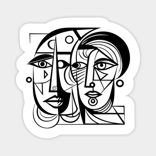 Cubist Woman Magnet