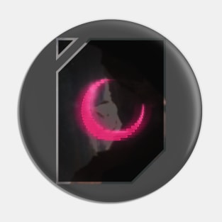 Hot pink neon - electro moon Pin