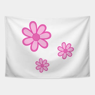 pink preppy flower set of 3 girly aesthetic Tapestry