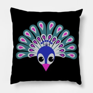 Peacock Kawaii Pillow