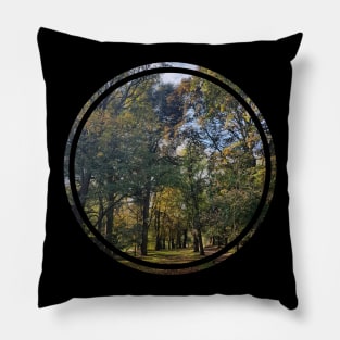 Trees Nature Circle Graphic Pillow