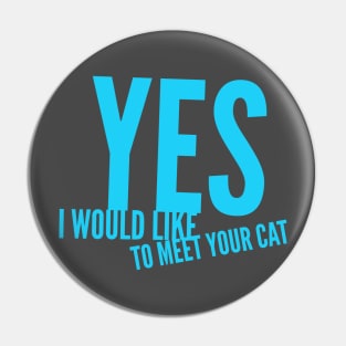 Yes, i would like to meet your cat Pin