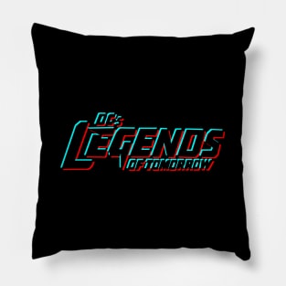 Legends of Tomorrow Logo - Glitch Black Pillow