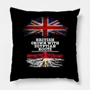 British Grown With Egyptian Roots - Gift for Egyptian With Roots From Egypt Pillow