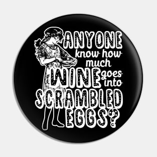 Anyone know how much wine goes into scrambled eggs? Pin