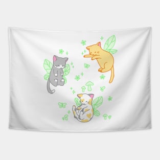 fairy kitties (classic green) Tapestry