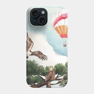 Balloon and birds in nature Phone Case