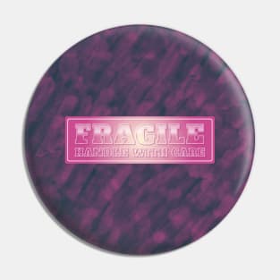 Fragile Abastract Violet Pattern Pin