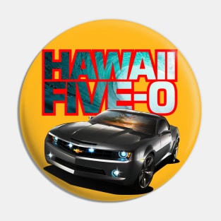 Hawaii Five-O Black Camaro (Red Outline) Pin