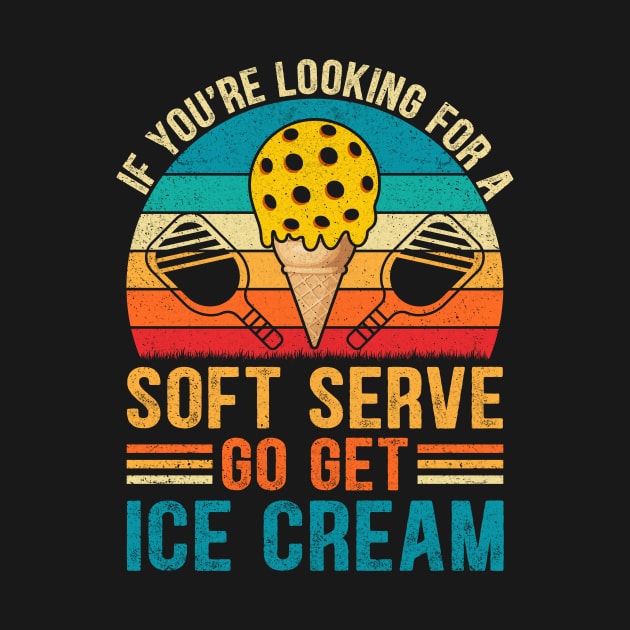 Soft Serve Go Get Ice Cream Pickleball by catador design