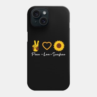 Peace Love Sunshine Sunflower Heart Gift Phone Case