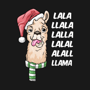 La La La Llama drunken Llama Christmas Funnx Alpaca T-Shirt