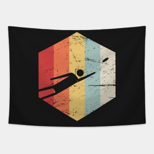 Retro Ultimate Frisbee Icon Tapestry