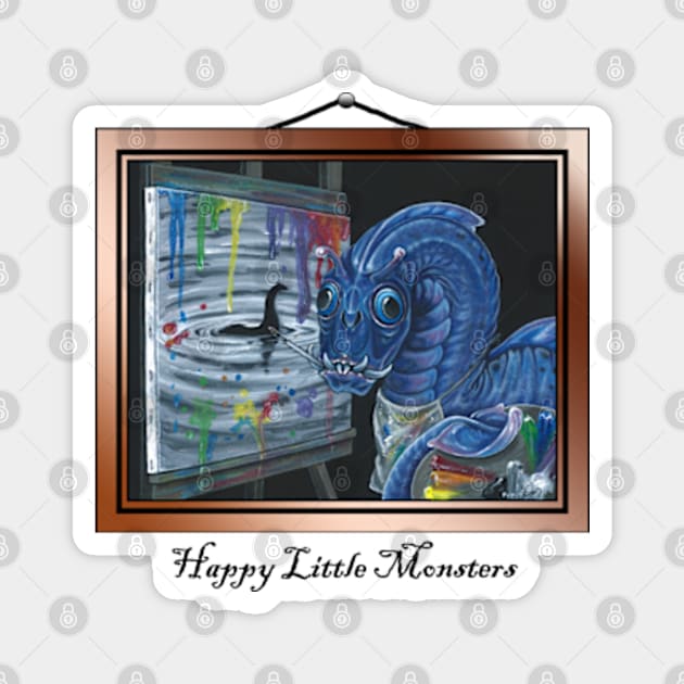 Happy Little Monsters Magnet by ardenellennixon