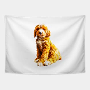 Red Cockapoo Puppy Tapestry