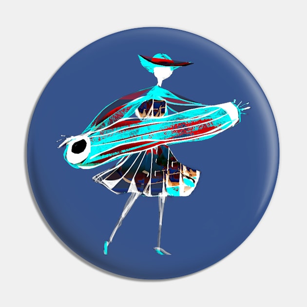 Drummer Girl Pin by mindprintz