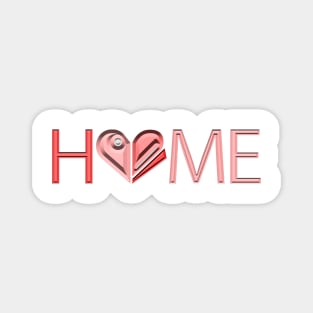 Home at home with heart Magnet