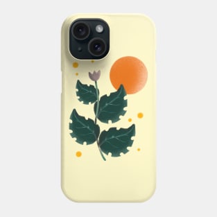 Boho plant illustration floral sun Phone Case