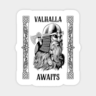 Valhalla Awaits Viking Magnet