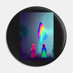 RAINBOW GHOST VISITS ON HALLOWEEN Pin