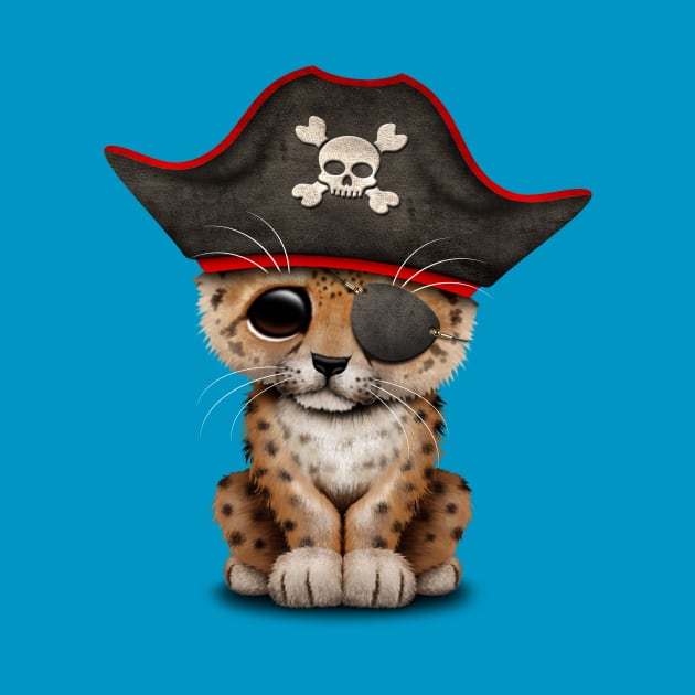 Cute Baby Leopard Cub Pirate by jeffbartels