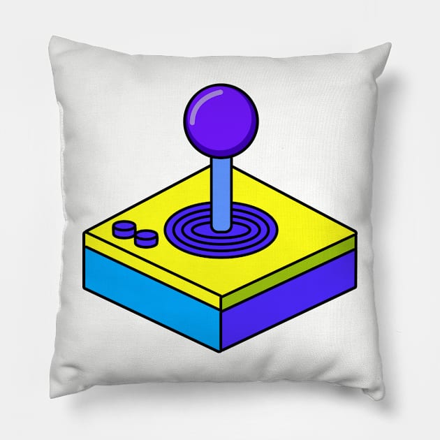 Joystick arcade vintage Video games Retro gaming Pillow by Tanguy44