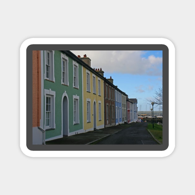 Rainbow Row, Aberaeron, February 2020 Magnet by RedHillDigital