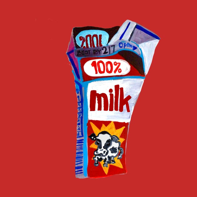 Half Gallon Milk Carton by SPINADELIC