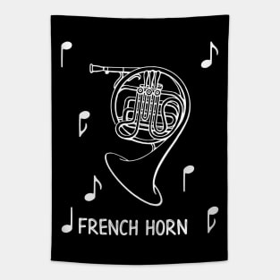 Musical Notes French Horn Tapestry