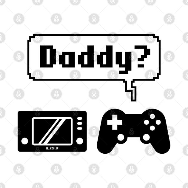 Controller Game Console Icons (Cartoon: Daddy? / Black) by MrFaulbaum