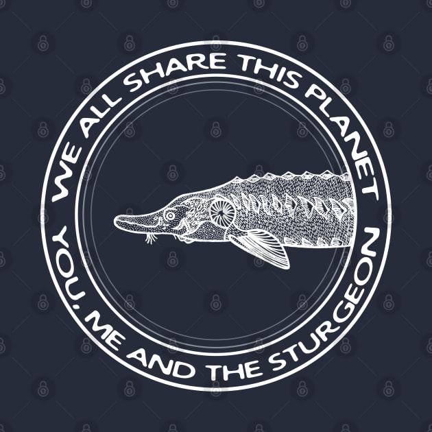 Sturgeon Fish Drawing - Shared Planet animal design by Green Paladin