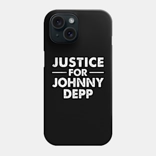 Justice For Johnny Depp white Phone Case