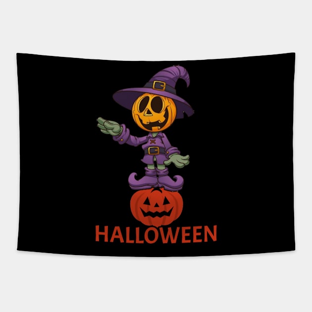 Halloweenpumpumpkin Tapestry by Halloween_House