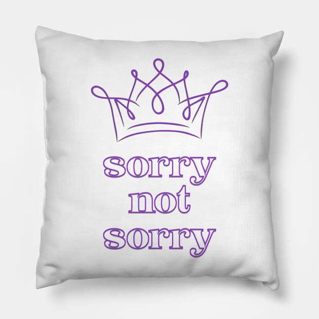 SIX Broadway - Sorry not Sorry Pillow by baranskini